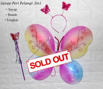 Set Sayap Peri Kupu Pelangi