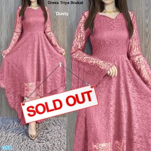 Dress Trisya Brukat Dusty