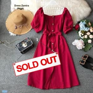 Dress zamira merah